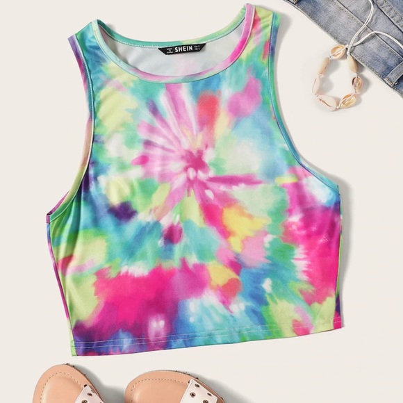 Tops - ❄️ Tie Dye Crop Tank Top - Small